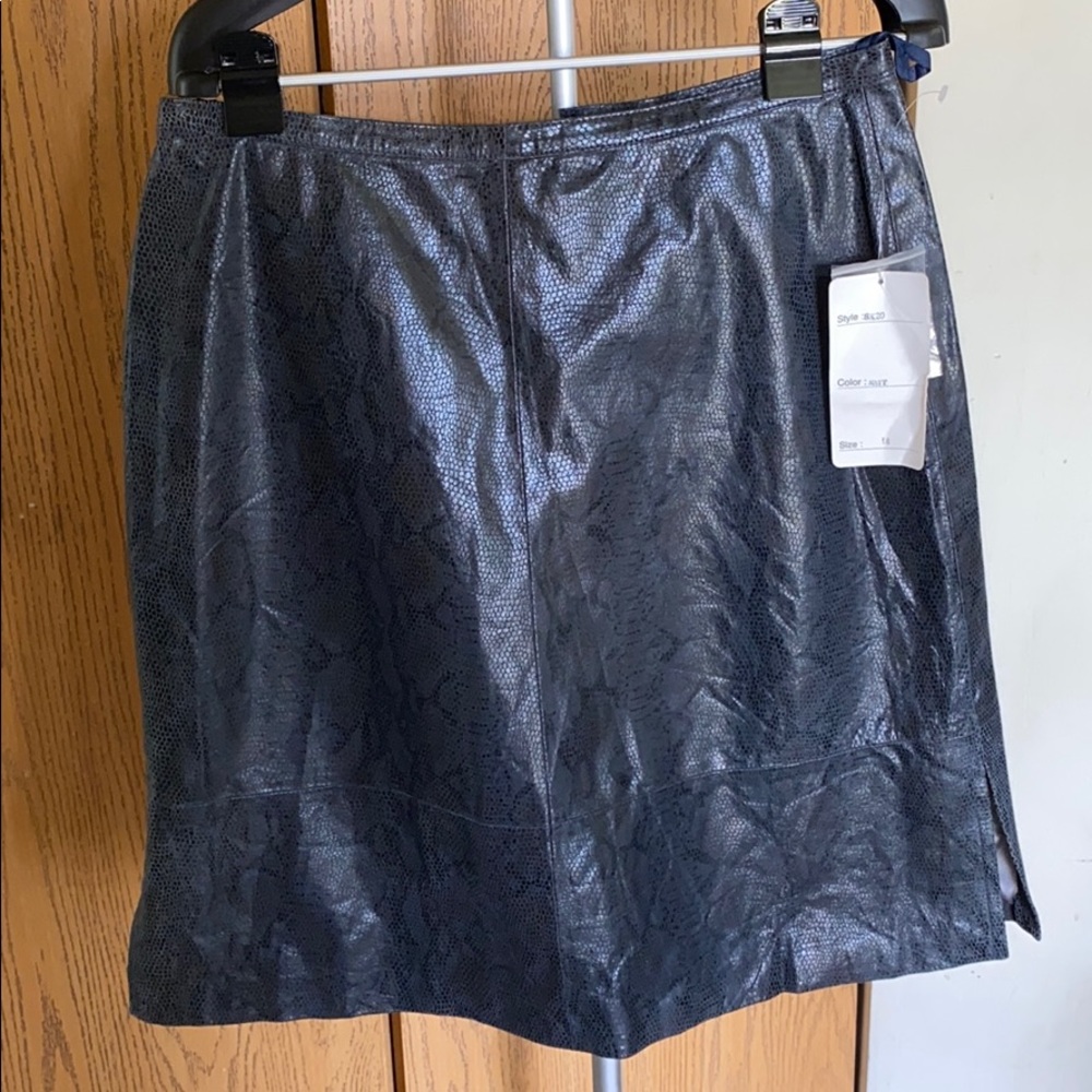 leather Snake pattern Navy blue